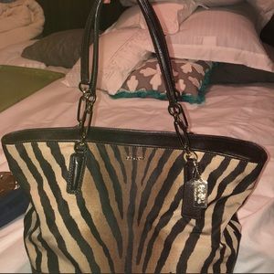 Brown Zebra Coach purse 👜